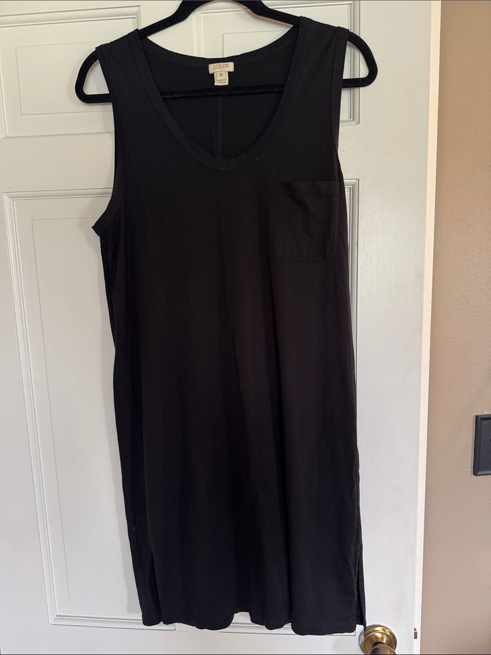 J. Crew Black Sleeveless Pocket Tank Dress